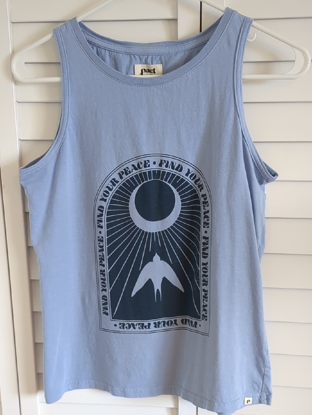 Pact Organic Tank - 'Find Your Peace'